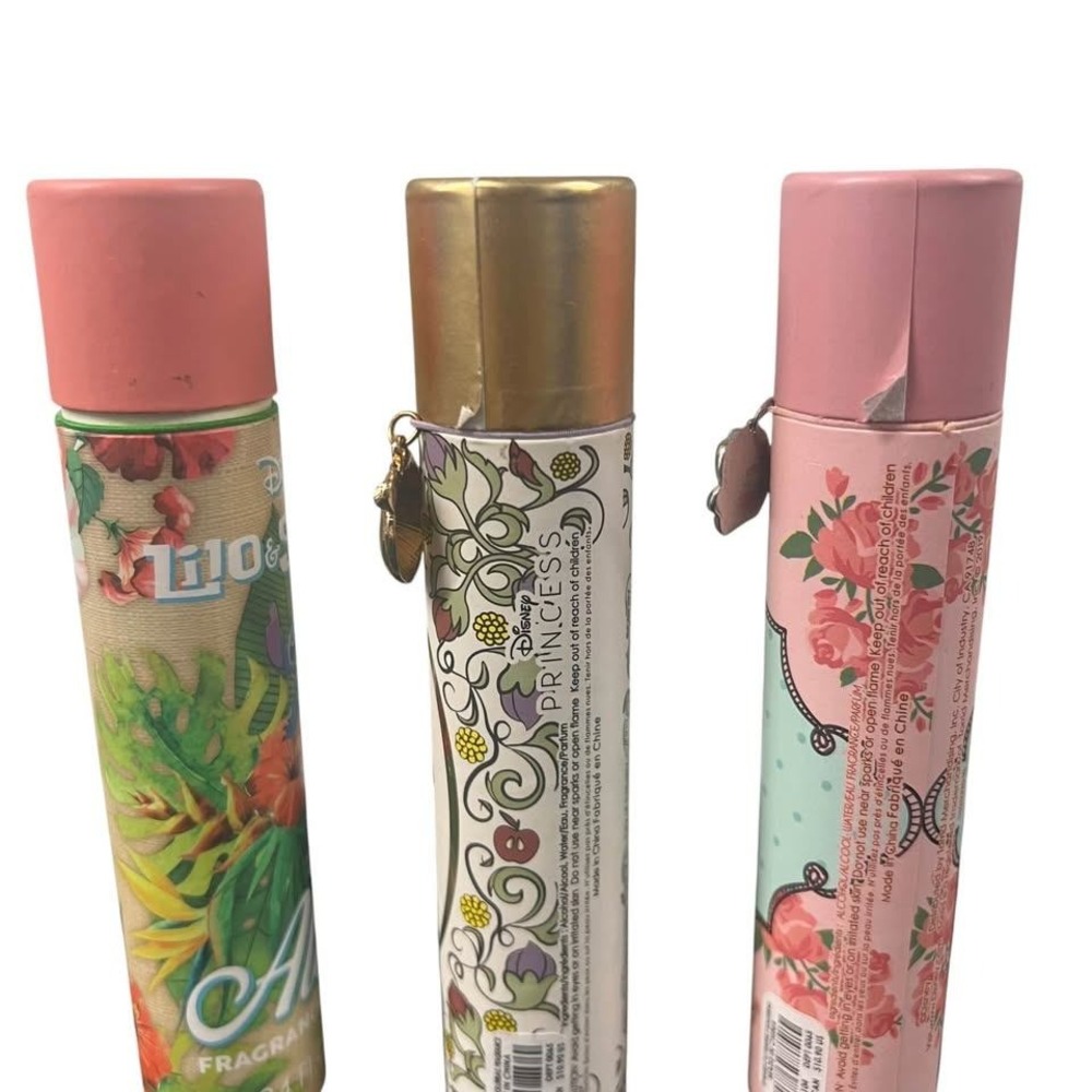 Disney Rollerball Perfume Travel Set Of 3 .34 Fragrances Aloha Charmed Purfect - Picture 2 of 10